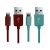 Laser IR-9PIN2PK-RB Lightning Cables - Twin Pack - Red/Blue
