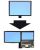 Ergotron 97-605 WorkFit-C Conversion Kit - Single Monitor to Monitor + Laptop - For Screens up to 20