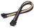 SilverStone PP07-EPS8BG 8-Pin To 8-Pin (4+4) EPS Sleeved Power Extension - Black/Gold