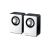 Genius SP-Q120 USB Stereo Speakers - Black/WhiteSolid Sound Quality With A Rich Bass Experience, 2Watts RMS, Volume Control, For Any MP3, Smartphone, iPod, 3.5mm Audio Plug