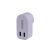 Laser PW-USB48C-WHT Dual USB AC Charger with Lightning Cable - White