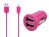 3SIXT 3S-0074 Dual USB Bullet Car Charger 2.1A - Lightning - Pink