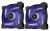 Corsair Air Series SP140 Twin Pack High Static Pressure Fan - 140x25mm Purple LED Fan, 1440rpm, 49.49CFM, 29.3dBA - Black Layer with Clear Blade & Purple LED Fan