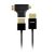 Astrotek Ultra Slim HDMI Cable 1m + Adapter A Female to Micro HDMI Male + Mini HDMI Male 36AWG OD3.8m Black PVC Jacket