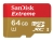 SanDisk 64GB MicroSDXC Card w/Adapter -  Extreme - UHS-I, U3, Class 10Read 90MB/s, Write 40MB/s