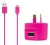 3SIXT Compact USB AC Charger with Micro USB Cable - 2.1A - 1.0m, PinkTo Suit Smartphones, Tablets and other USB Powered Devices
