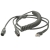 Zebra Keyboard Coiled Wedge Cable - 6-Pin Mini-DIN PS/2, 2.8m