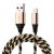 Microtech 1m USB to USB-C / Type-C GOLD  Nylon Weave Data Sync Charging Cable