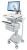 Ergotron StyleView Medication Delivery Cart w. LCD Arm - 2 Drawers(1x2), LiFe PoweredFor Monitors up to 24