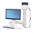 Ergotron StyleView Keyboard & Monitor Mount Sit-Stand Combo System w. Small CPU Holder - WhiteFor Monitors up to 24