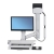 Ergotron StyleView Keyboard & Monitor Mount Sit-Stand Combo System w. Small CPU Holder - WhiteFor Monitors up to 24