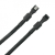 Simplecom CA110L Premium SATA-III HDD/SSD Sleeved Data Cable w. Ferrite Bead & Lead Clip Angle - 50cm, Black