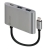 Alogic USB-C MultiPort Adapter w. Card Reader/USB3.0/USB-C w. Power Delivery - Space GreyMicroSD(1), SD Card Slots(1), USB-A(3), USB-C Female(1), USB-C
