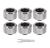 ThermalTake Pacific C-Pro G1/4 PETG 16mm OD Compression Fitting - 6-Pack, Chrome