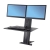 Ergotron 407-085 WorkFit-SR, Dual Monitor Sit-Stand Desktop Workstation - Black