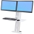 Ergotron 33-419-062 WorkFit-SR, Dual Monitor Sit-Stand Desktop Workstation - White