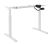 Brateck S03-22D 2-Stage Single Motor Electric Sit-Stand Desk Frame With Button Control Panel - White (Frame Only - Requires TP18075 for the Board)