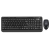 Adesso Antimicrobial Wireless Desktop Keyboard and Mouse - Black 2.4 GHz Radio Frequency Wireless Technology, Multimedia and Windows Controls, Quiet Membrane Key Switches, Optical Sensor
