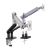 Brateck LDT50-C024-S Dual Monitor Premium Aluminium Spring-Assisted Monitor Arm - Silver - Fit Most 17