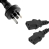 8WARE Power Cable 2m 3-Pin AU to 2 IEC C13 Male to Female (Formerly RC-3081)