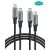 Choetech MIX00073 (XCC-1002 x2) 100W USB-C Braided Fast Charging Cable 1.8M, 2 Pack