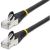 StarTech.com 3m CAT6a Ethernet Cable, Black Low Smoke Zero Halogen (LSZH) 10 GbE 100W PoE S/FTP Snagless RJ-45 Network Patch Cord