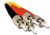 Comsol Multimode Duplex Fiber Patch Cable, 62.5/125mm, ST-ST, 2M