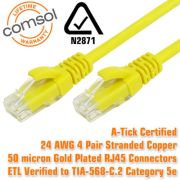 Comsol RJ45-.5-5B-YEL