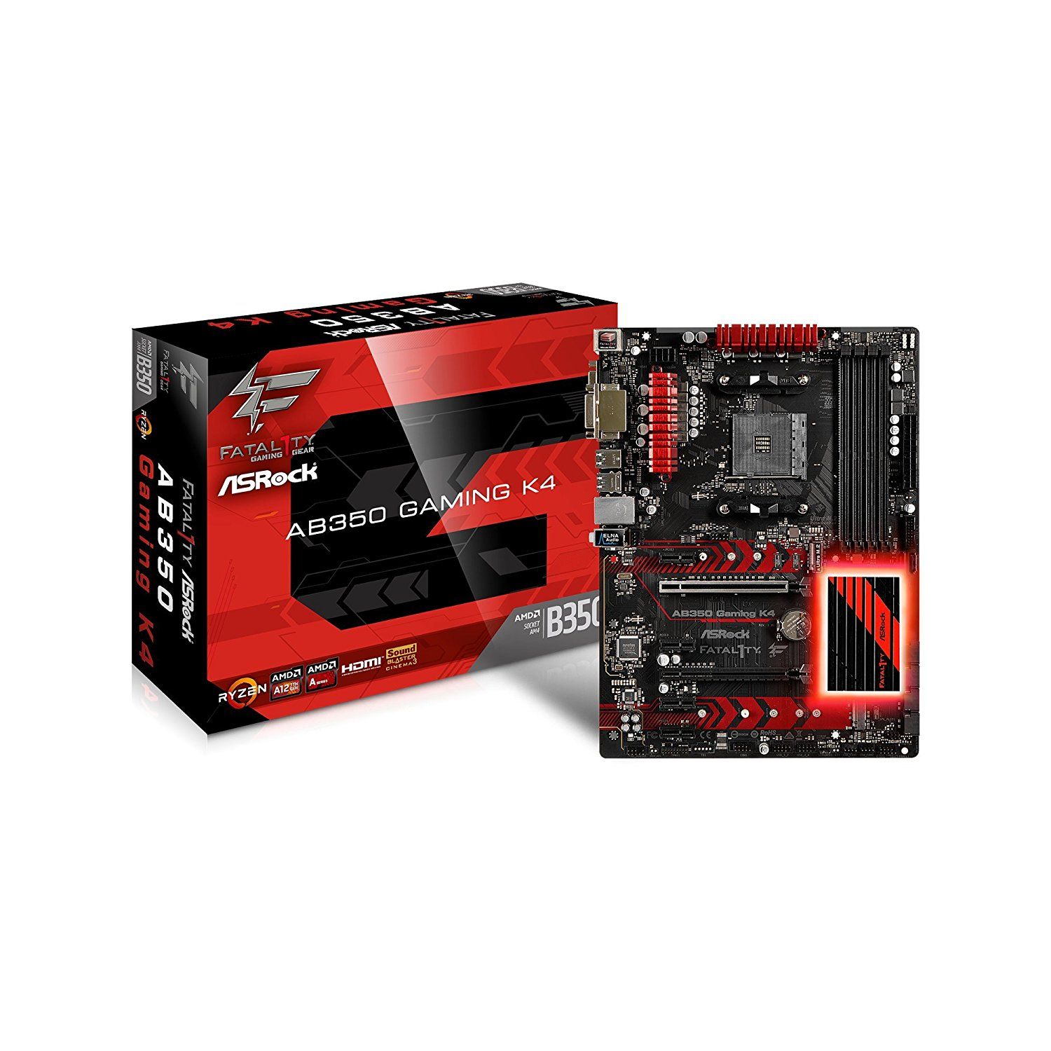 Asrock Fatal1ty Ab350 Gaming K4 Motehrboard Techbuy Australia