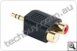 Dual RCA-to-stereo adapter