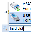 Quick search bar on the management UI