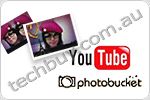 Easy uploading to YouTube or Photobucket