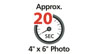 Photo printing speed - With FINE print head and paper feeding mechanisms, photo lab quality prints can be delivered at high speed at default setting