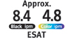 8.4 Black ESAT and 4.8 Color ESAT