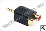 Dual RCA-to-stereo adapter