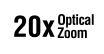 20x Optical Zoom 