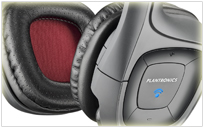 Comfortable headphones has on-ear controls