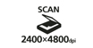 Scan 2400 x 4800 dpi : High-quality scans - Produce impressive
scans up to 2400 x 4800 dpi with vibrant
48-bit color depth.
