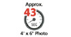 4 x 6 photo in 43 seconds : Photo printing speed - Thanks to the improvement of FINE print head and paper feeding mechanisms, photo lab quality print can be delivered at high speed, at default setting.