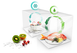 Keeping foods in peak condition starts with Twin 
Cooling.