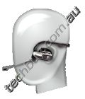 Adjustable ear pieces, behind-the-head design