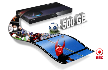  Score a goal with 500GB of recording space. 