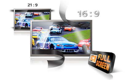  Fewer distractions. Fuller screen. 