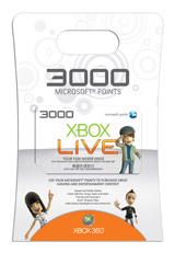 Xbox Live 3000 MS Points