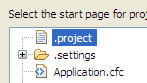 Application start page