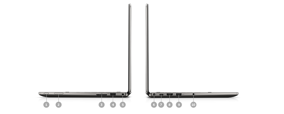 Latitude 13 3000 Series 2-in-1 - Ports and Slots