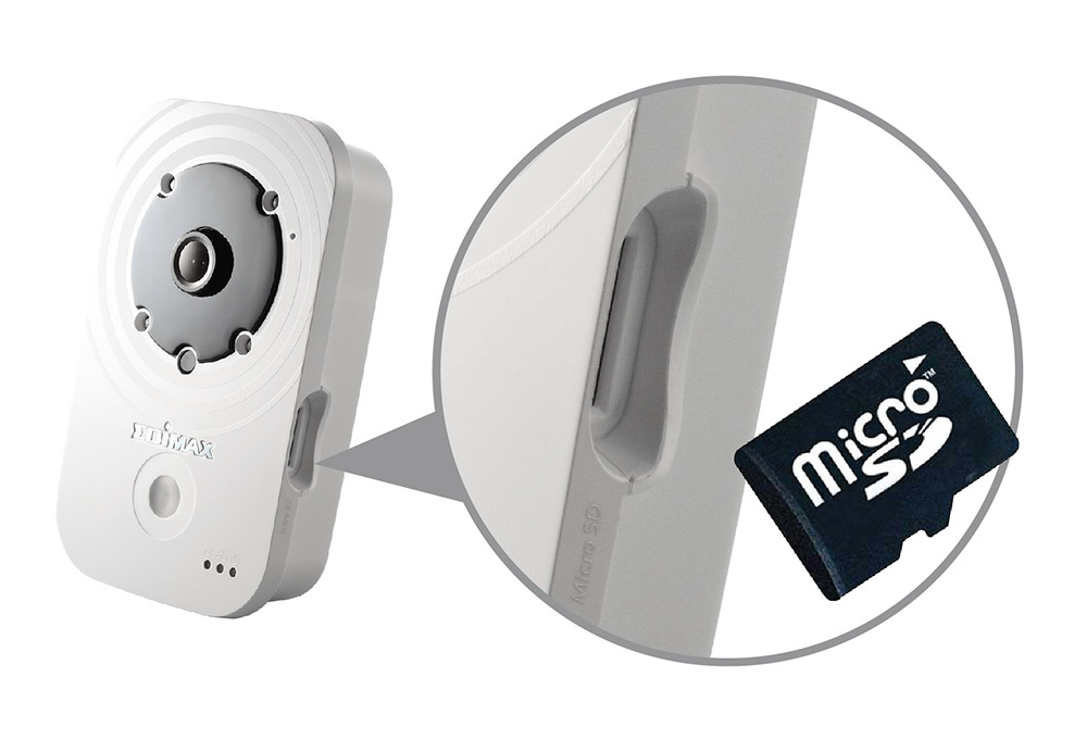 Edimax IC-3140W HD Wireless Day &ight Network Camera, IC-3140W_MicroSD_card_slot.jpg