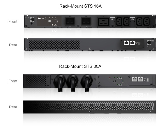 Static Transfer Switch Series front and rear - 16A and 30A