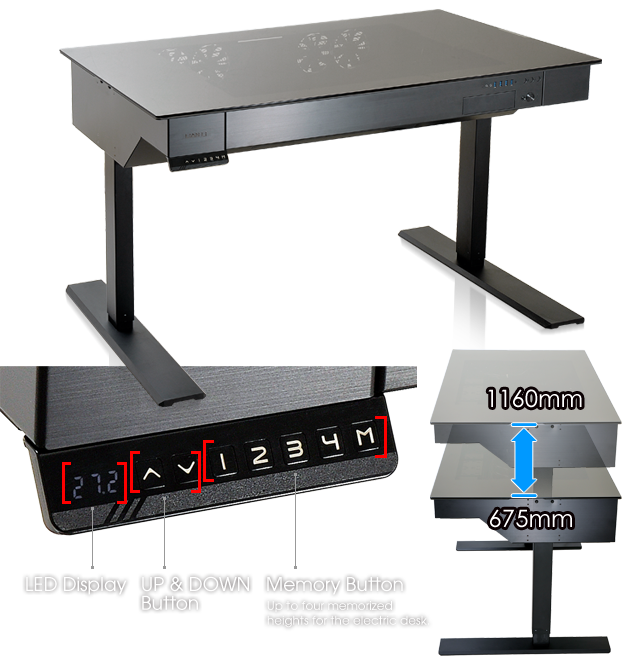 Lian Li DK04X Aluminium PC Desk Case 220mm, Black Techbuy Australia