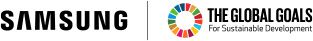 Samsung logo and Global Goals logo